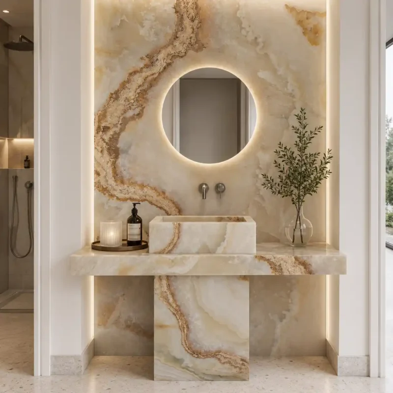 Honey Onyx Monolith Vanity