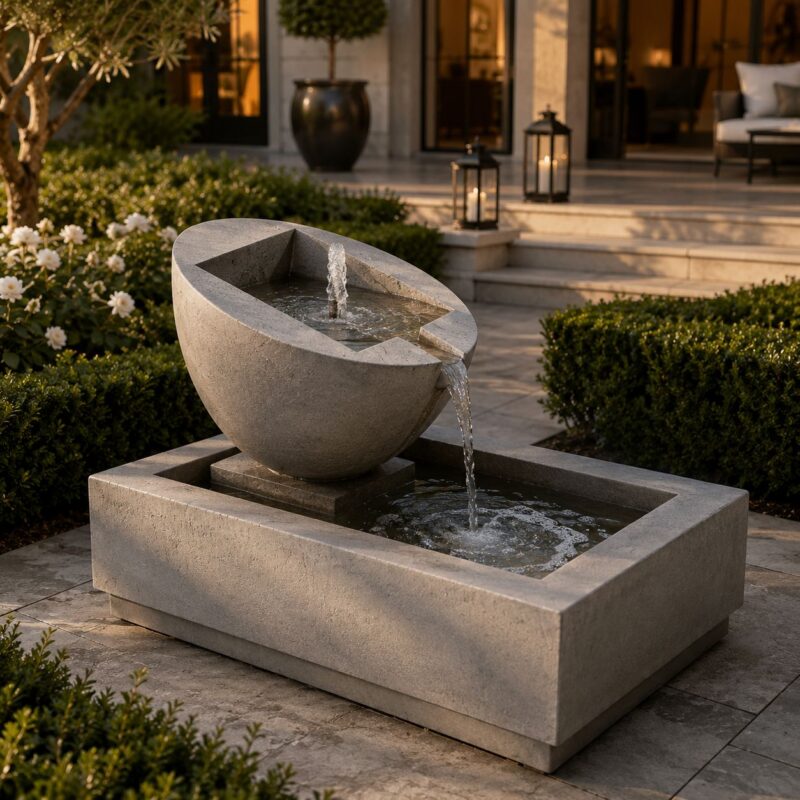 Orbit Cascade Stone Fountain