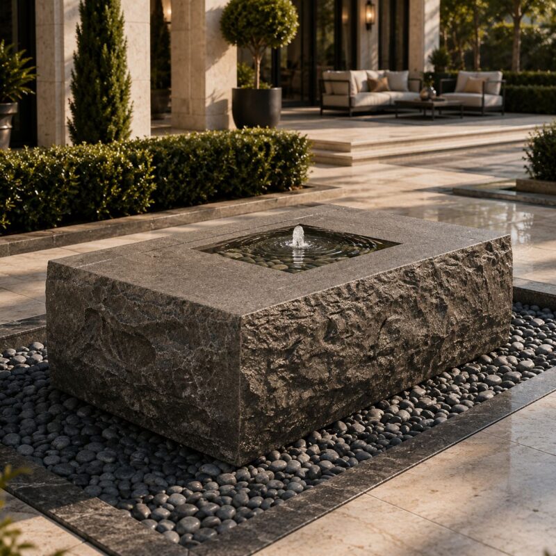 Granite Monolith Reflection Fountain