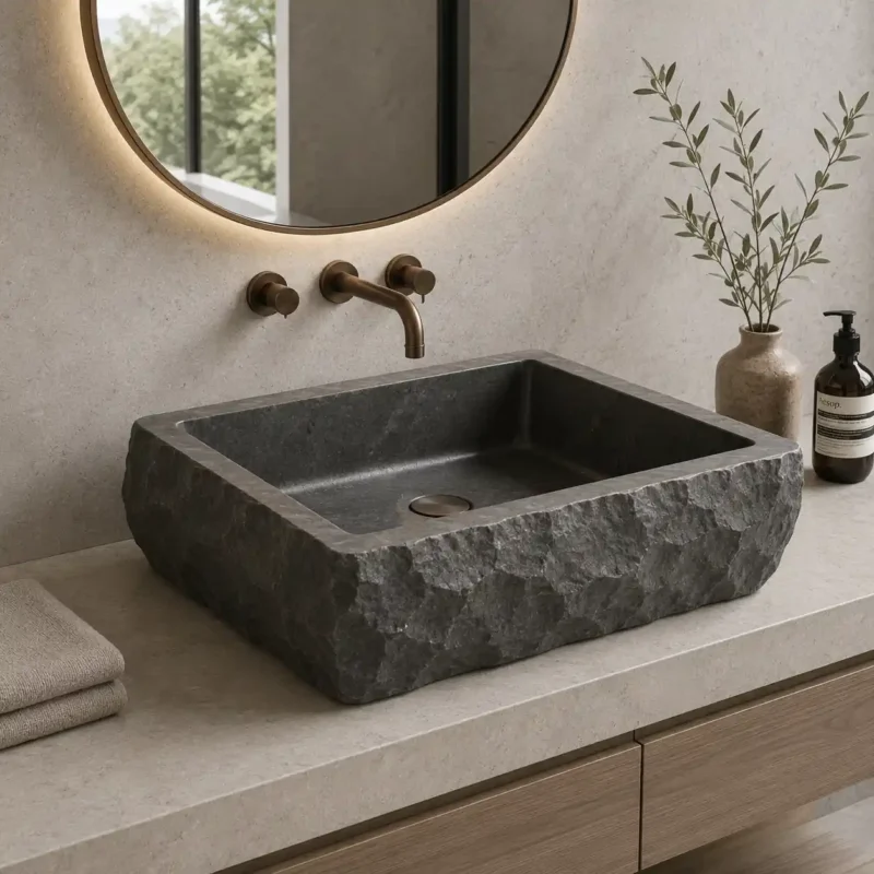 Basalto Chiseled Vessel Basin