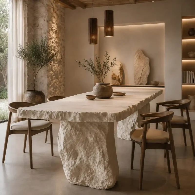 Mocha Crema Monolith Dining Table