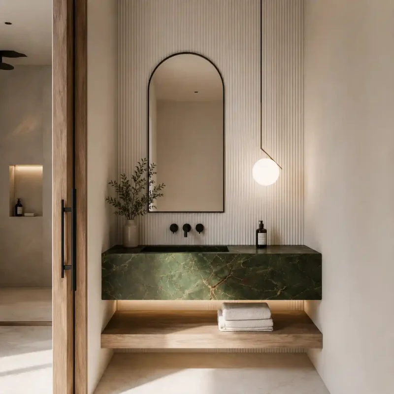 Emerald Verde Floating Stone Vanity