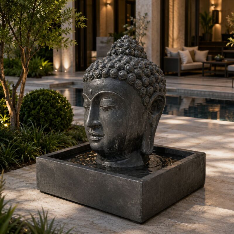 Serenity Buddha Head Fountain