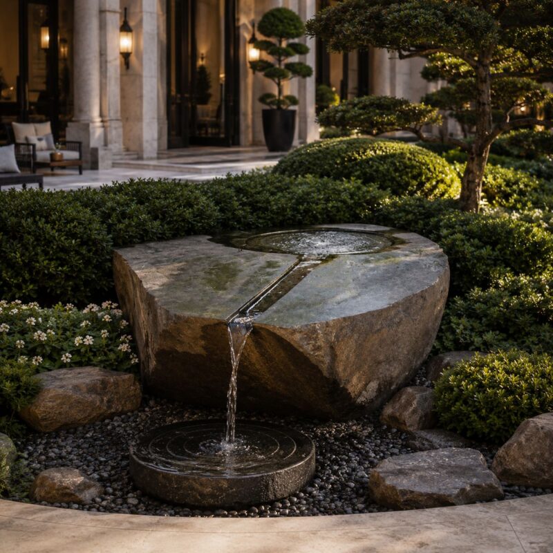 Monolith Cascade Stone Fountain