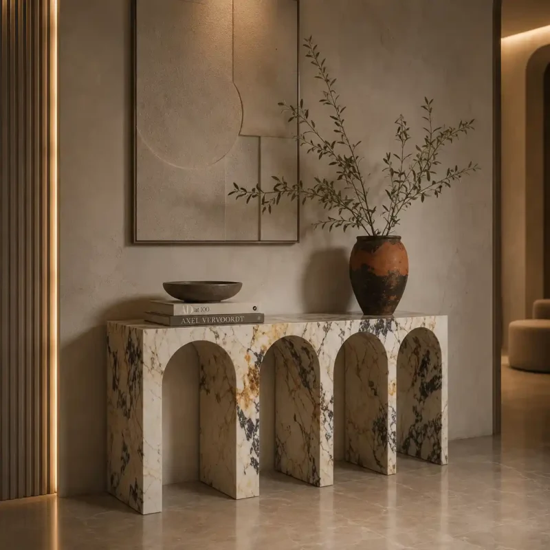 Calacatta Viola Arch Console