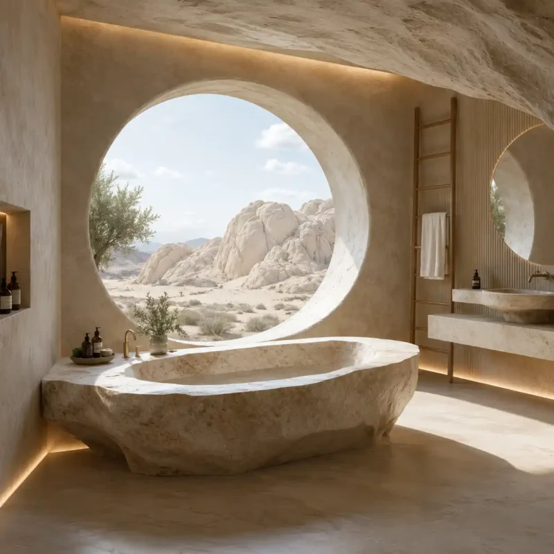 Monolithic Natural Stone Luxury Bathtub