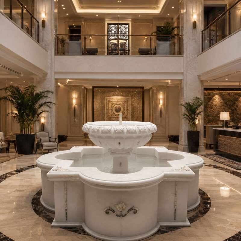 Imperial Lotus Marble Fountain