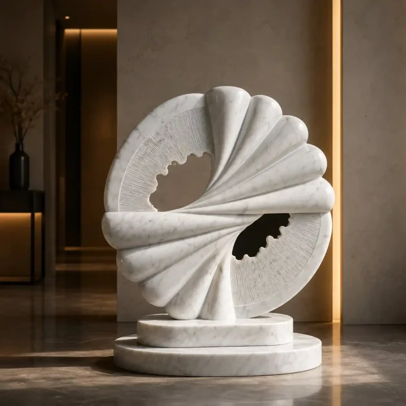 Eternal Spiral Marble Sculpture