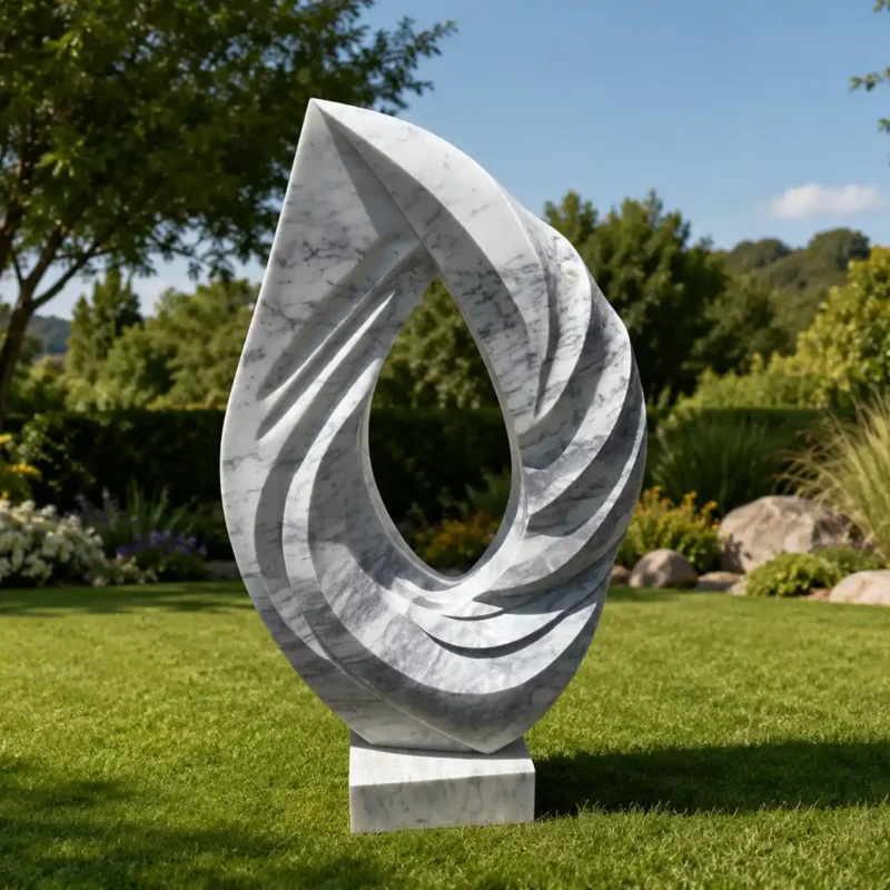 Infinity Flame Marble Sculpture