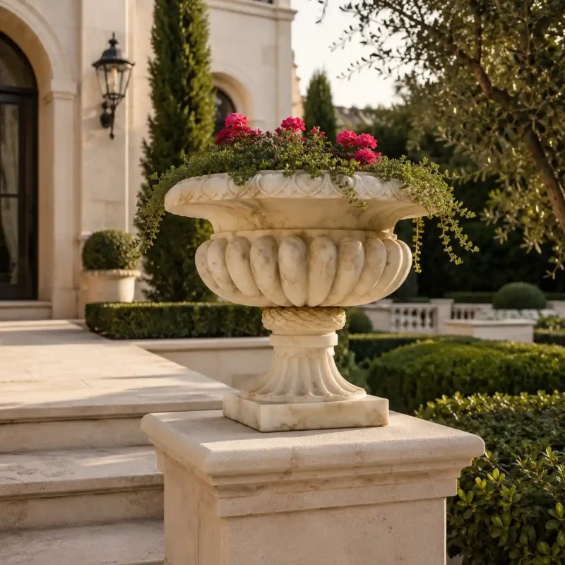 Regal Marble Urn Planter
