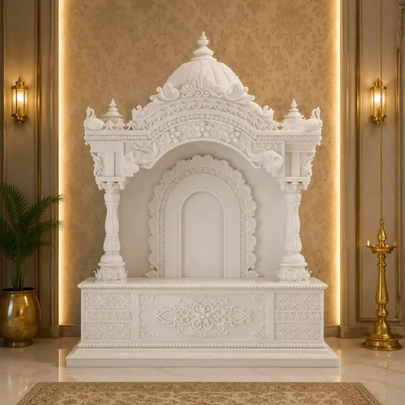 Royal Dome Vietnam White Marble Mandir