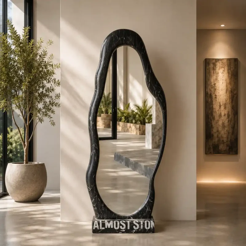 Eclipse Wave Marble Mirror