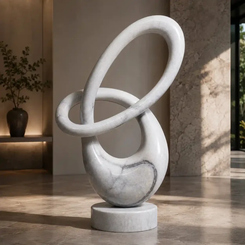 Infinity Orbit Marble Sculpture
