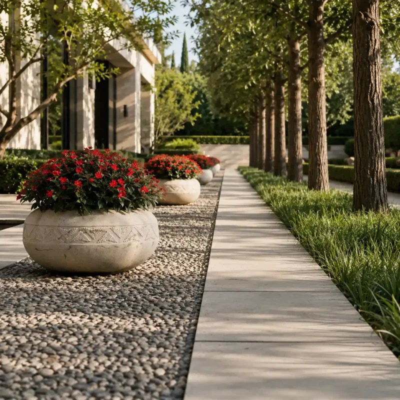 Terra Round Stone Planter