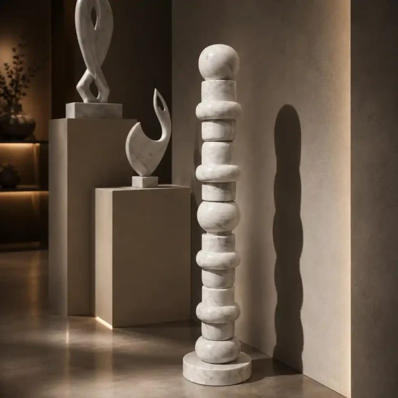 Celestial Totem Marble Sculpture