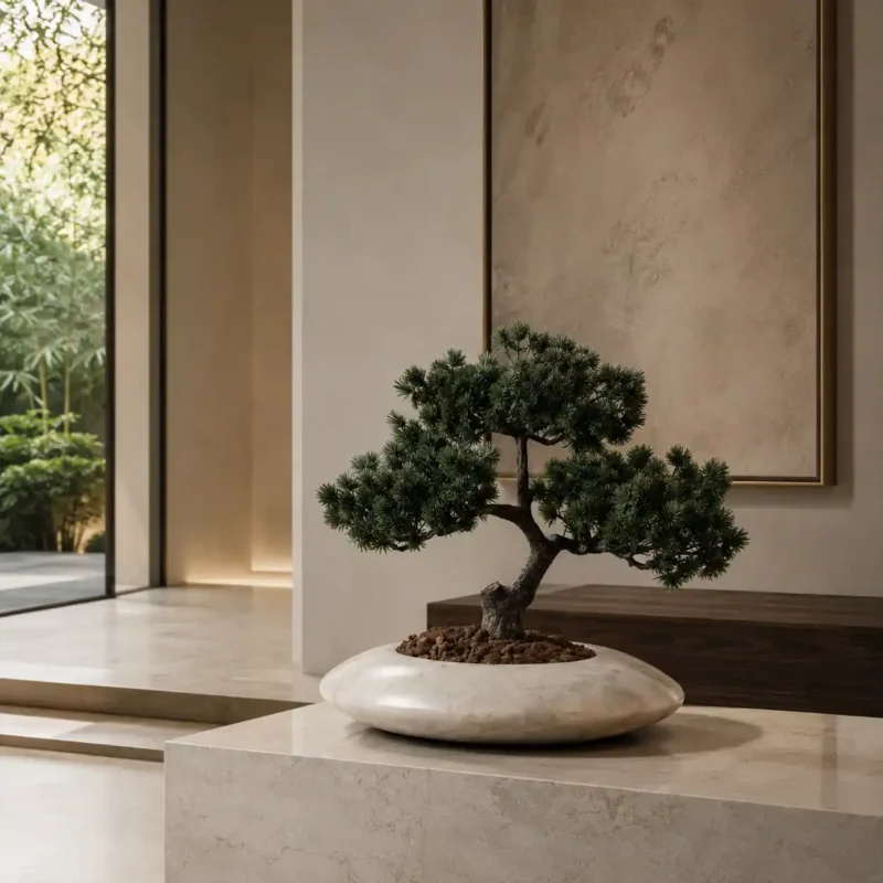 Zen Pebble Marble Planter