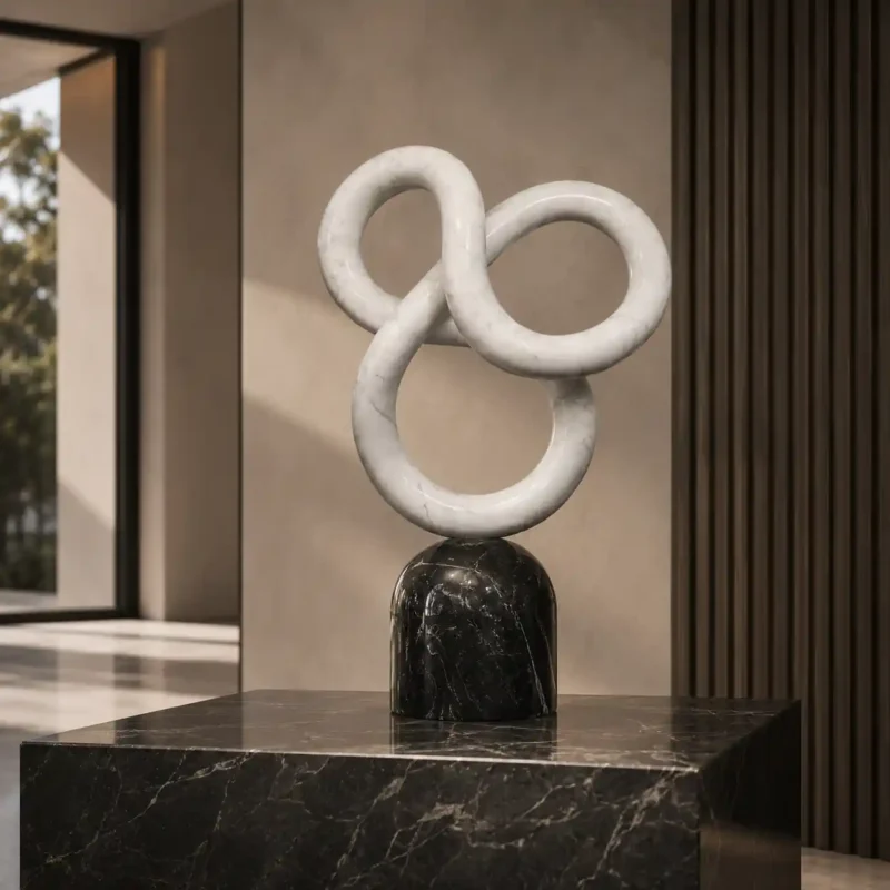 Infinity Loop Marble Sculpture
