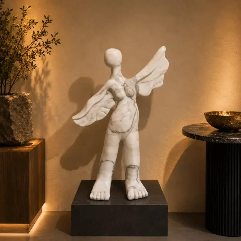 Celestial Wing Marble Sculpture
