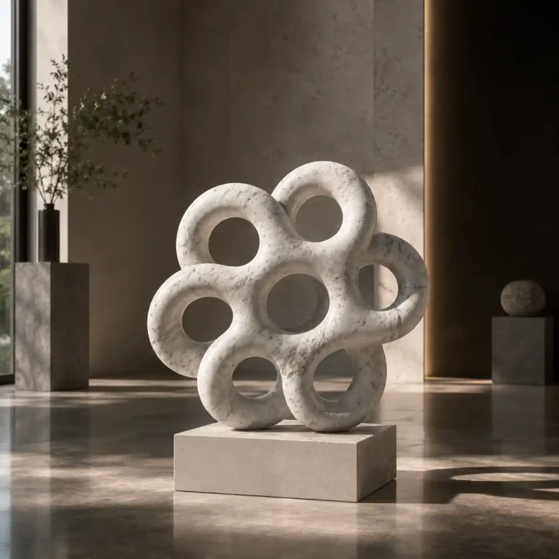 Infinity Bloom Marble Sculpture