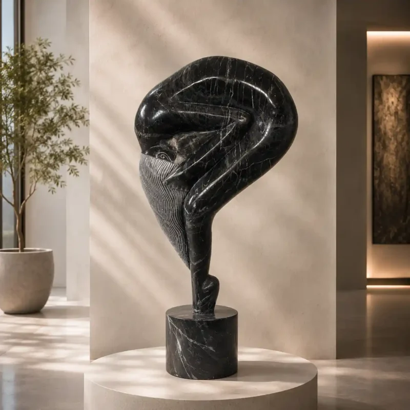 Eclipse Guardian Marble Sculpture