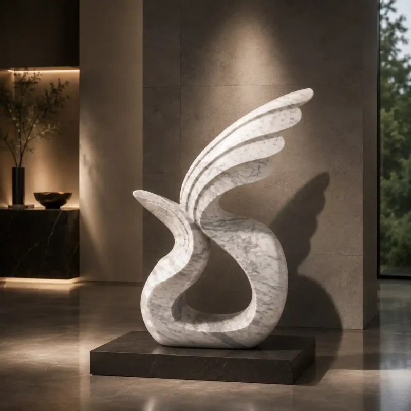 Ethereal Wings Marble Sculpture