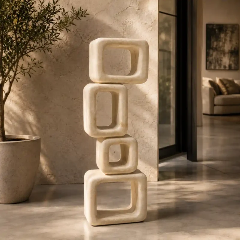 Balance Blocks Marble Sculpture