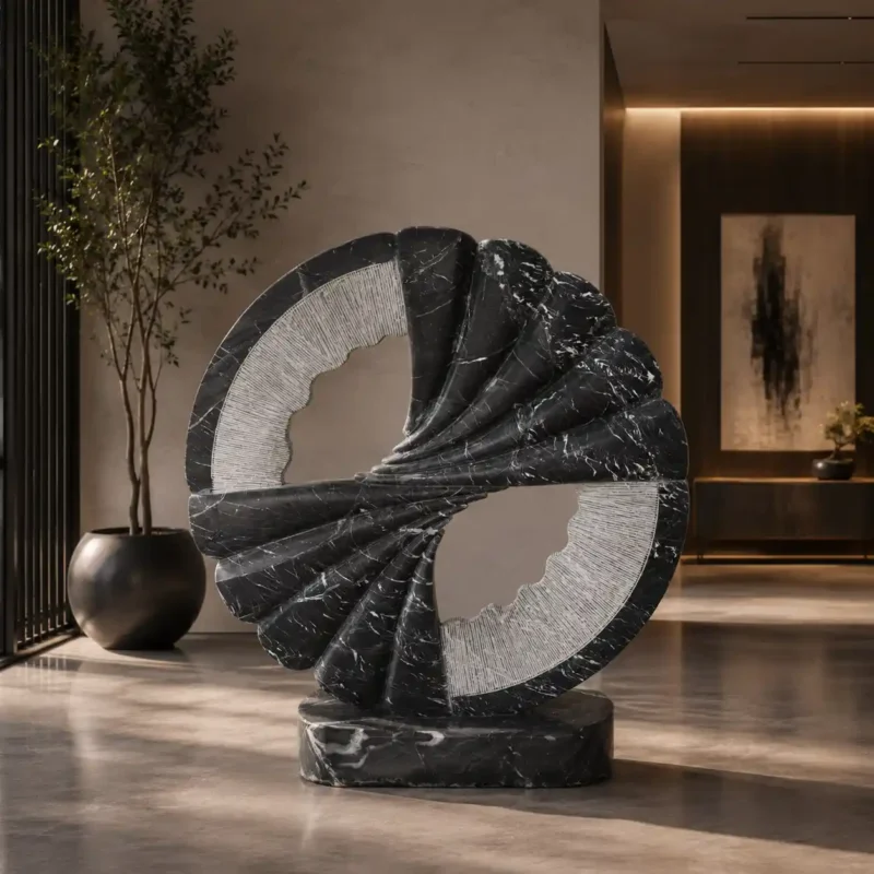 Eclipse Spiral Marble Sculpture