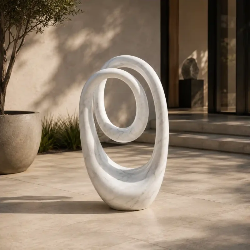 Infinity Orbit Marble Sculpture