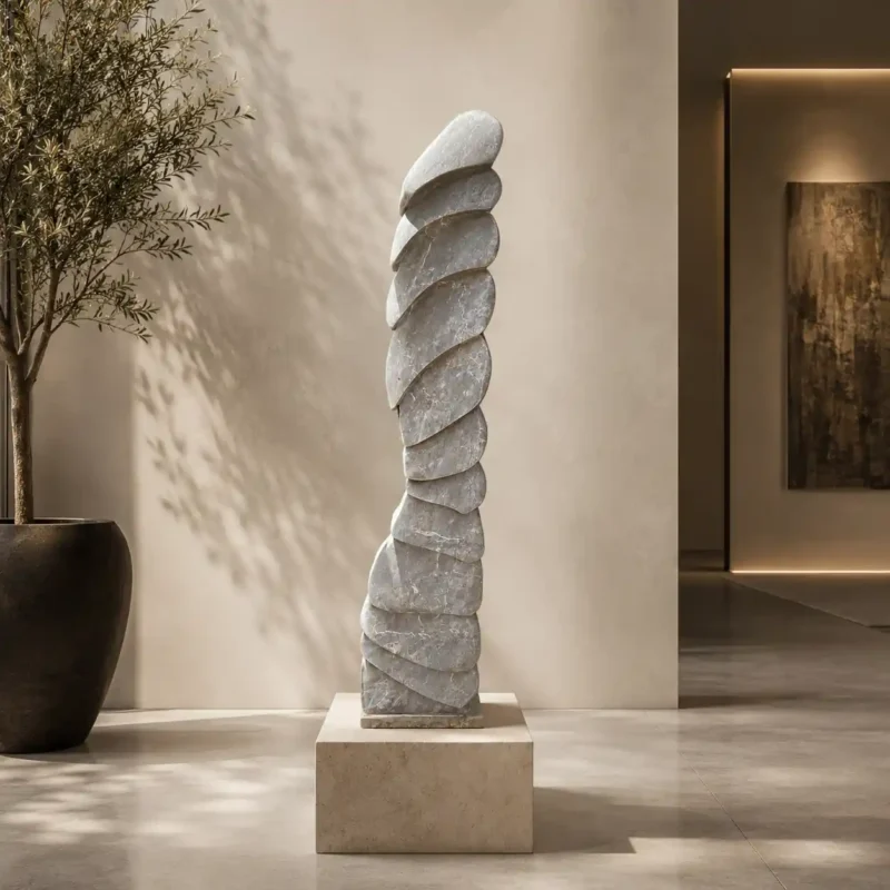 Strata Flow Marble Sculpture
