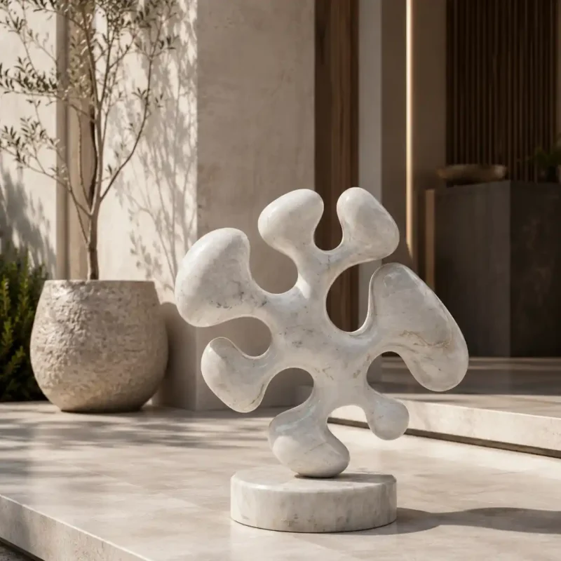 Celestial Bloom Marble Sculpture