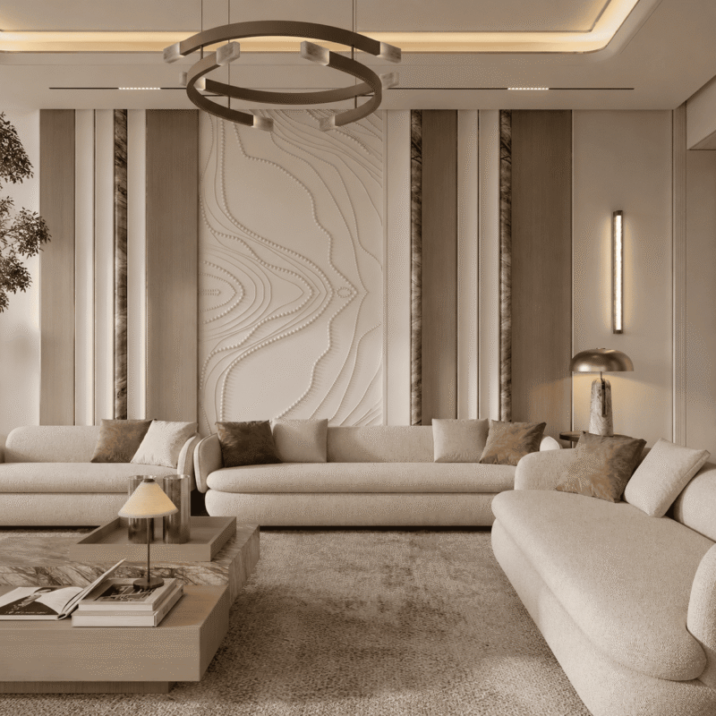 Contour Flow Marble Wall Panel