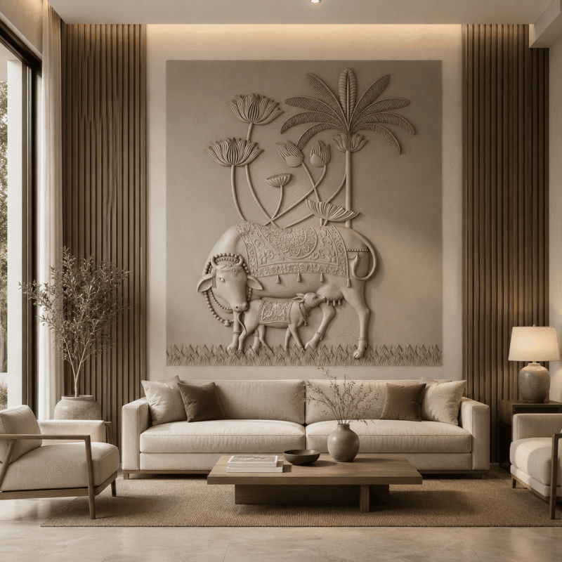 Pastoral Harmony CNC Marble Wall Panel