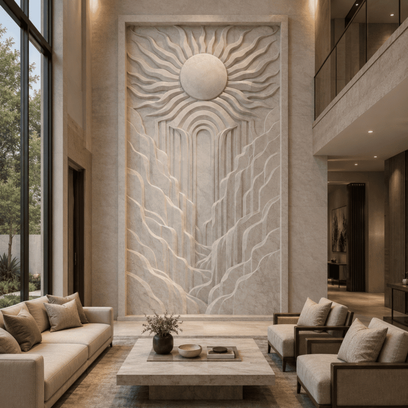 Celestial Horizon Marble Wall Panel