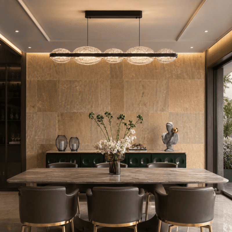 Rhythmic Fluted Stone Wall Panel