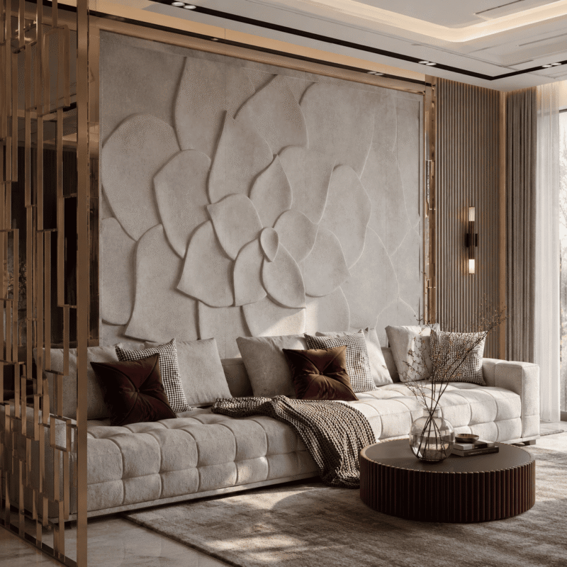 Organic Flow Marble Wall Panel