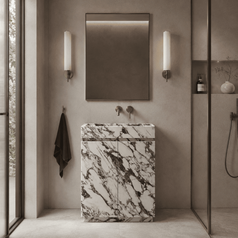 Arabescato Marble Compact Vanity