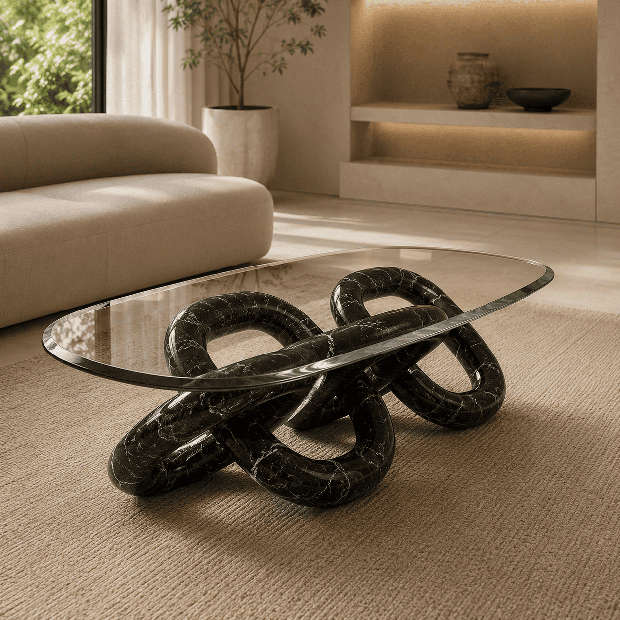 Infinity Loop Marble Coffee Table
