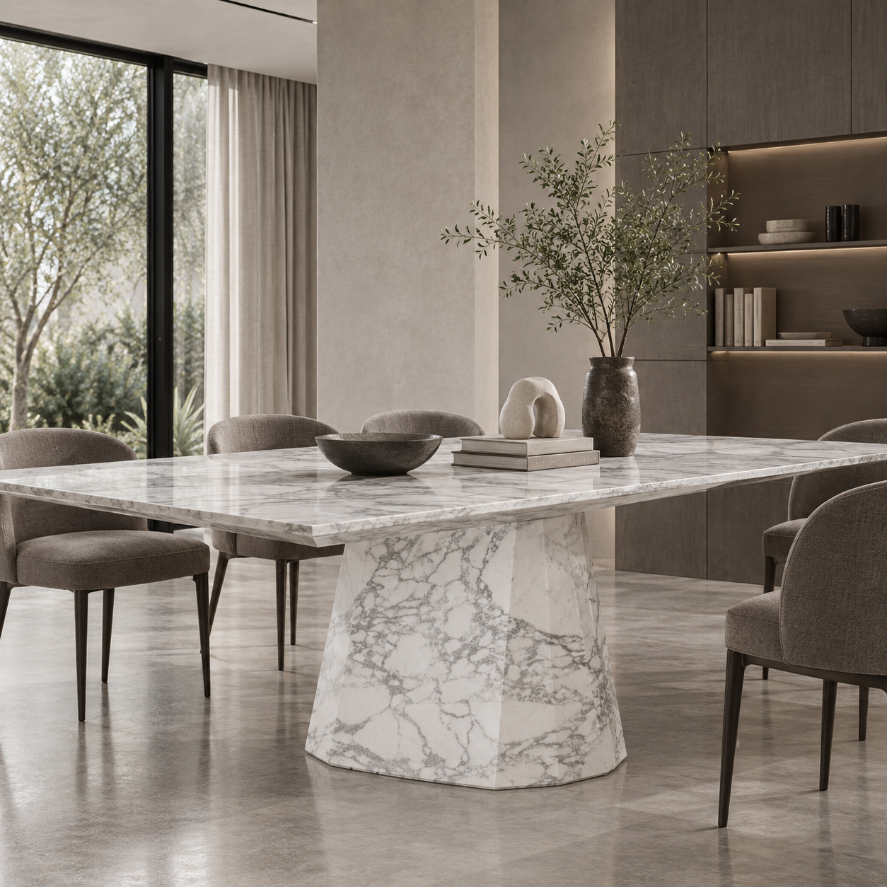 Obelisk Marble Dining Table