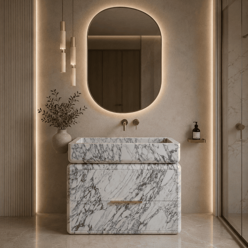 Arabescato Élan Marble Vanity