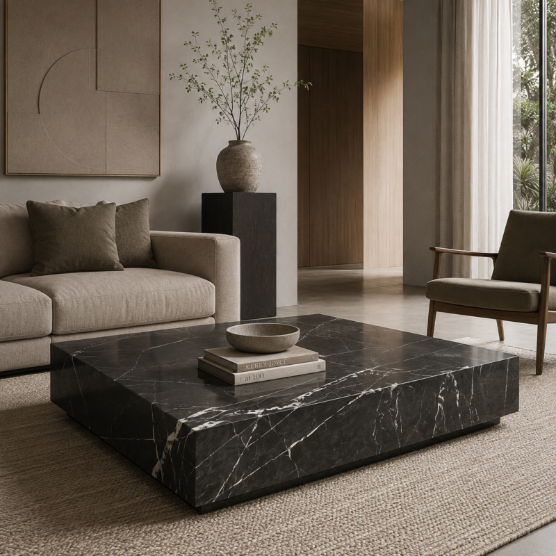 Black Marquina Monolithic Coffee Table