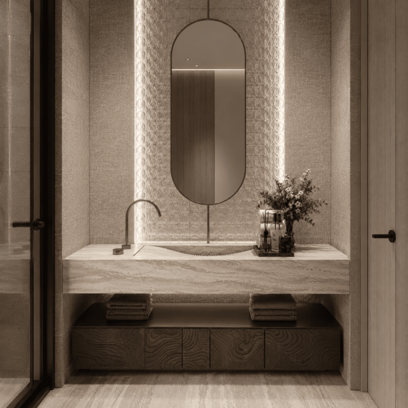 Ivory Horizon Floating Vanity