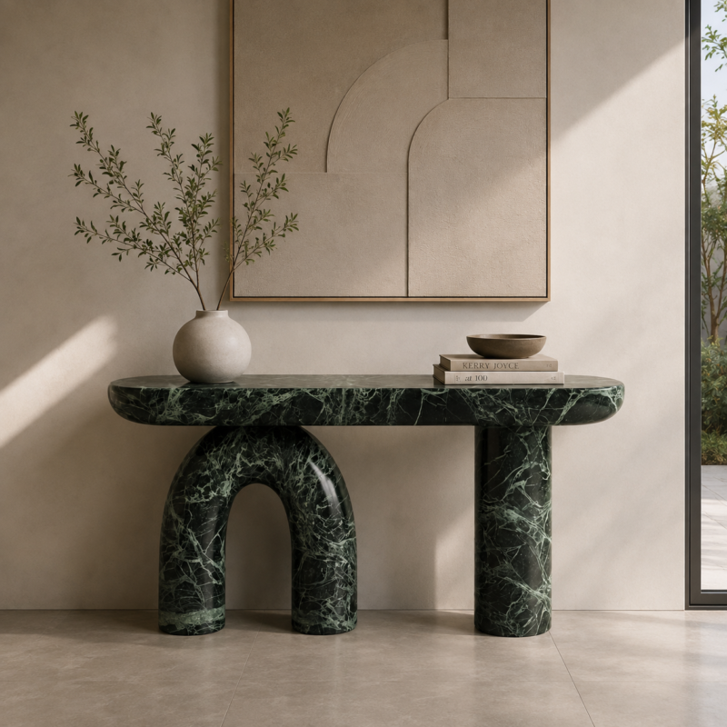 Arch Noir Marble Console