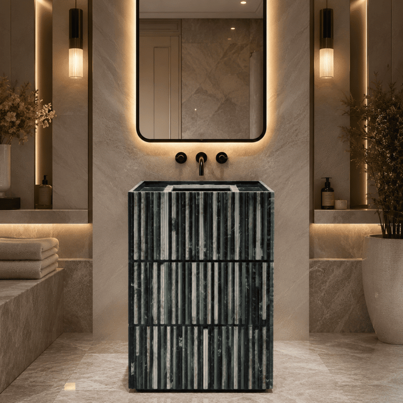 Verde Fluted Pedestal Vanity