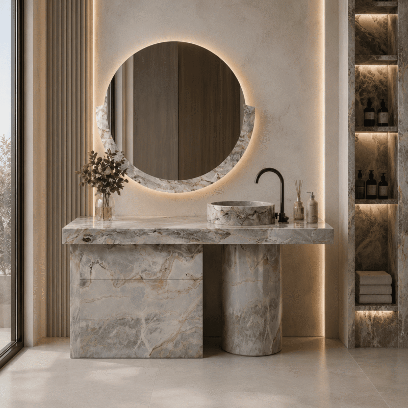 Luna Marble Console Vanity