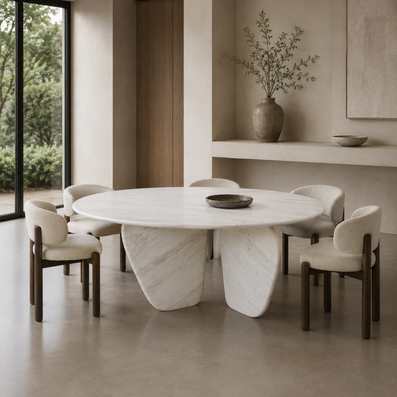 Elysian Round Marble Dining Table