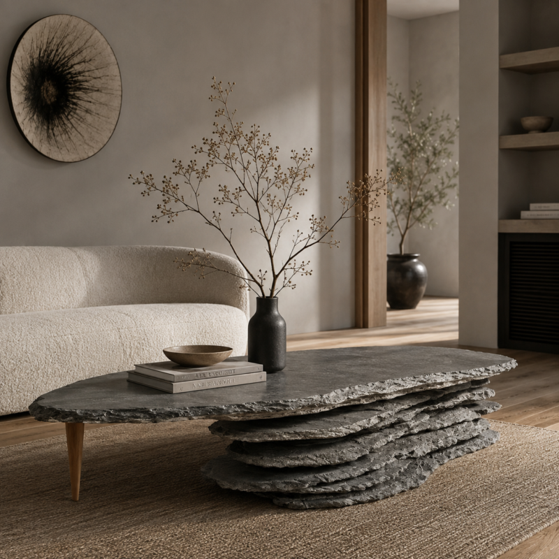 Strata Stone Sculptural Coffee Table