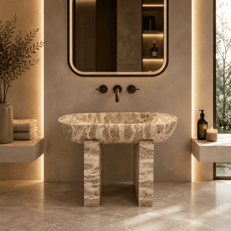 Terra Oval Marble Vanity