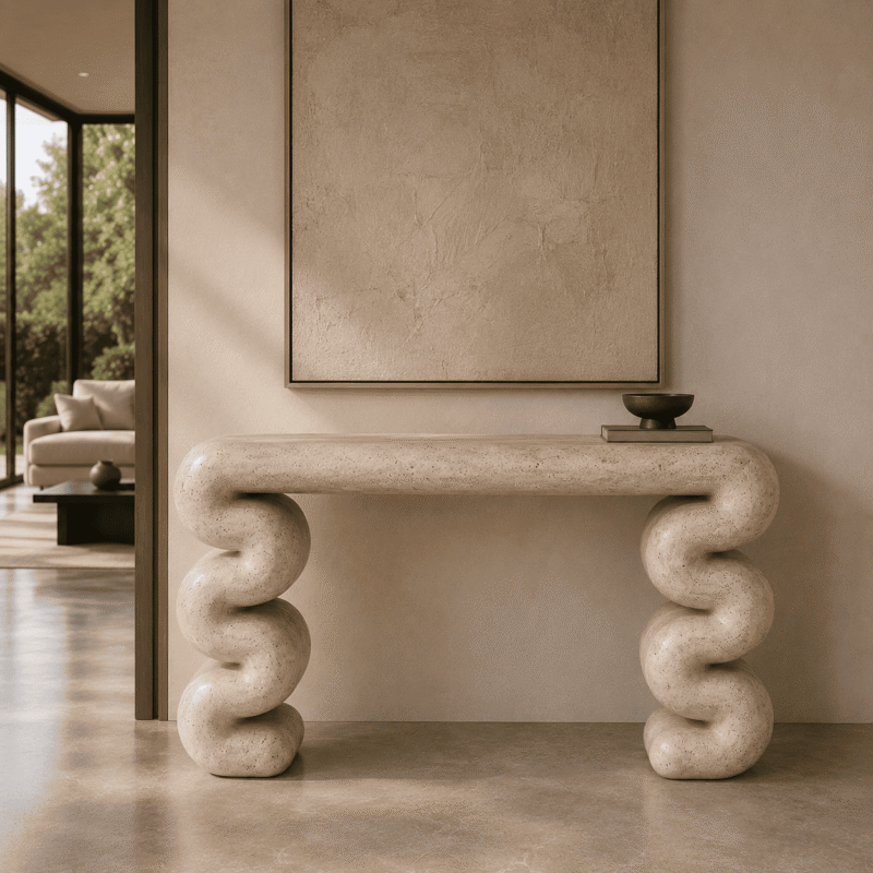 Helix Marble Console Table