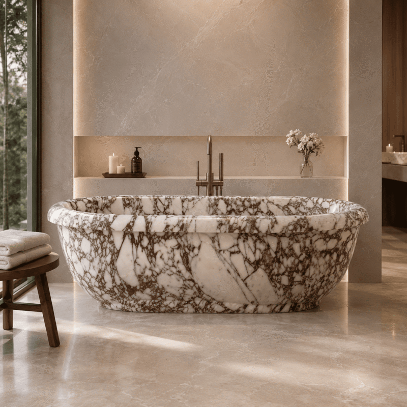 Calacatta Viola Marble Bathtub