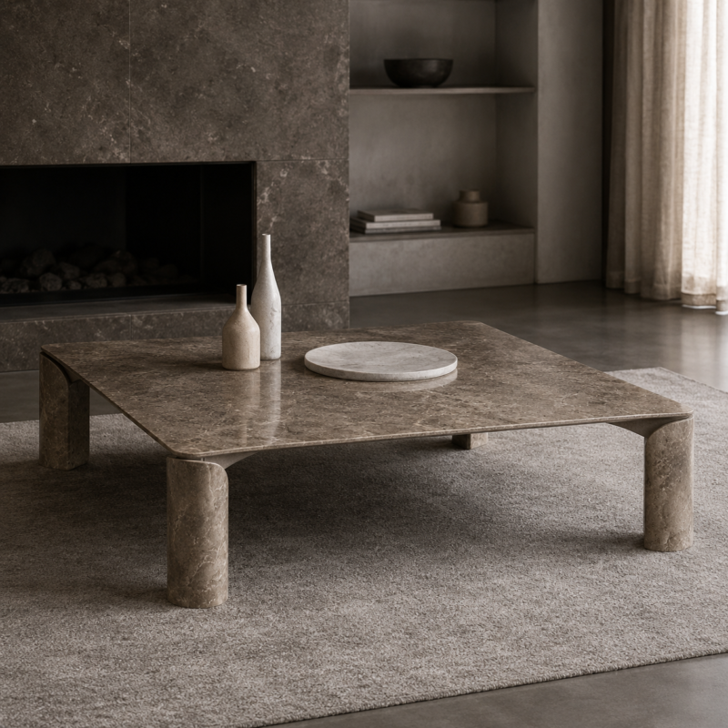 Travertine Monolith Coffee Table